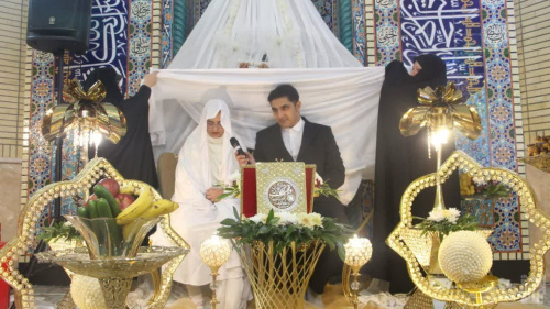 جشن ازدواج دو زوج جوان در مسجد امیرالمؤمنین (ع) مشهد برگزار شد